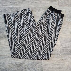 Body Central Pants Women's Small Wide Leg Black and White Elastic Waist Y2K